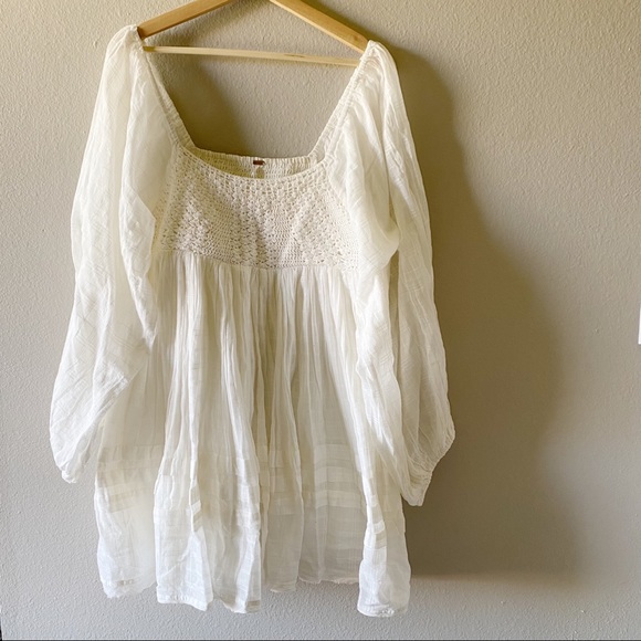 Free People White Long Sleeve Dress - Picture 4 of 8